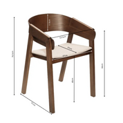 Silla de comedor con reposabrazos madera Mali