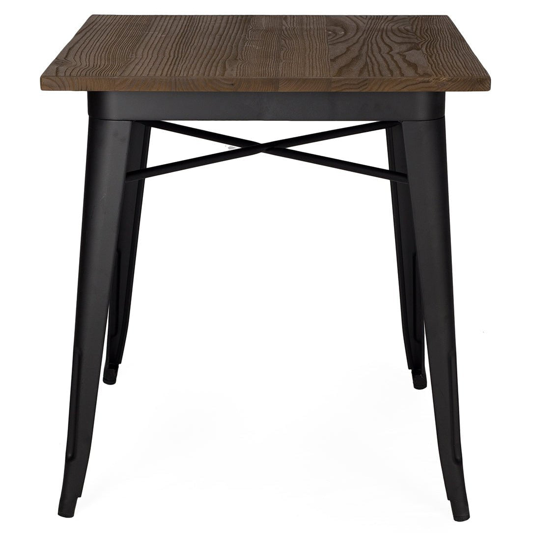 Mesa comedor industrial Tolux Madera negro mate - Vintahome