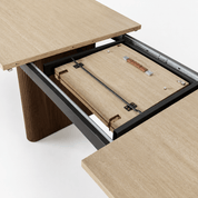 Mesa de comedor extensible ovalada Travertino-nogal 180-230 cms - Vintahome