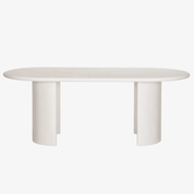 Mesa de comedor ovalada Alba Lacquer 200 - Vintahome