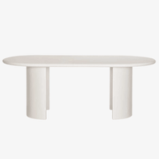 Mesa de comedor ovalada Alba Lacquer 200 - Vintahome