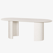 Mesa de comedor ovalada Alba Lacquer 200 - Vintahome