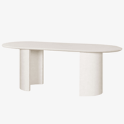 Mesa de comedor ovalada Alba Lacquer 200 - Vintahome