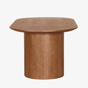 Mesa de comedor ovalada Alba madera nogal 200 - Vintahome