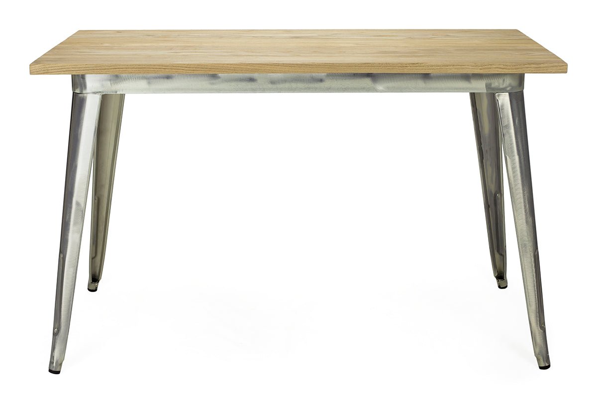 Mesa de comedor Lix Madera clara 120 Galvanizada