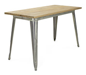 Mesa de comedor Lix Madera clara 120 Galvanizada