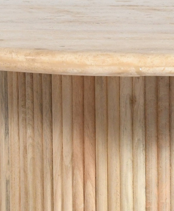 Mesa de centro redonda madera de mango Clare