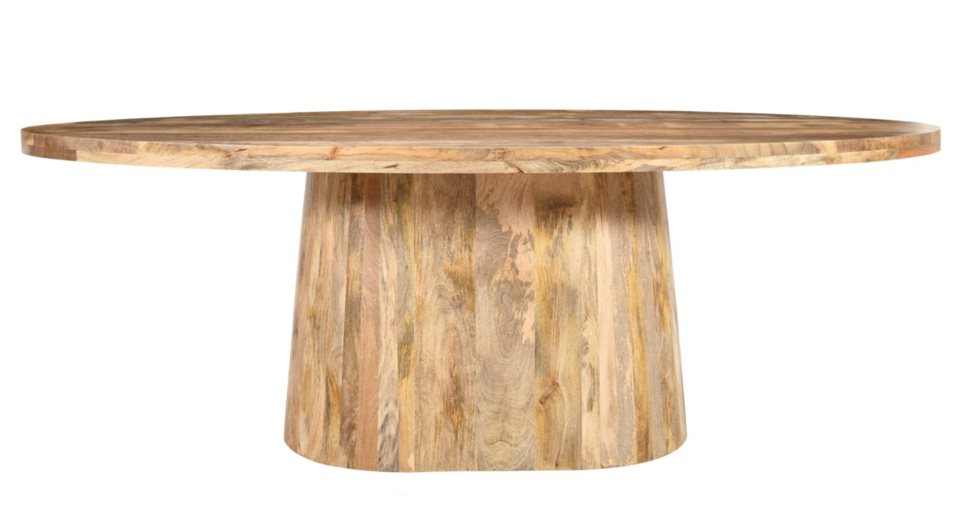 Mesa de comedor ovalada de madera de mango 220x110 Melisa