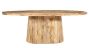 Mesa de comedor ovalada de madera de mango 220x110 Melisa