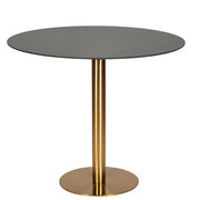 Mesa de comedor redonda inox dorada piedra sinterizada Ø80-90-100