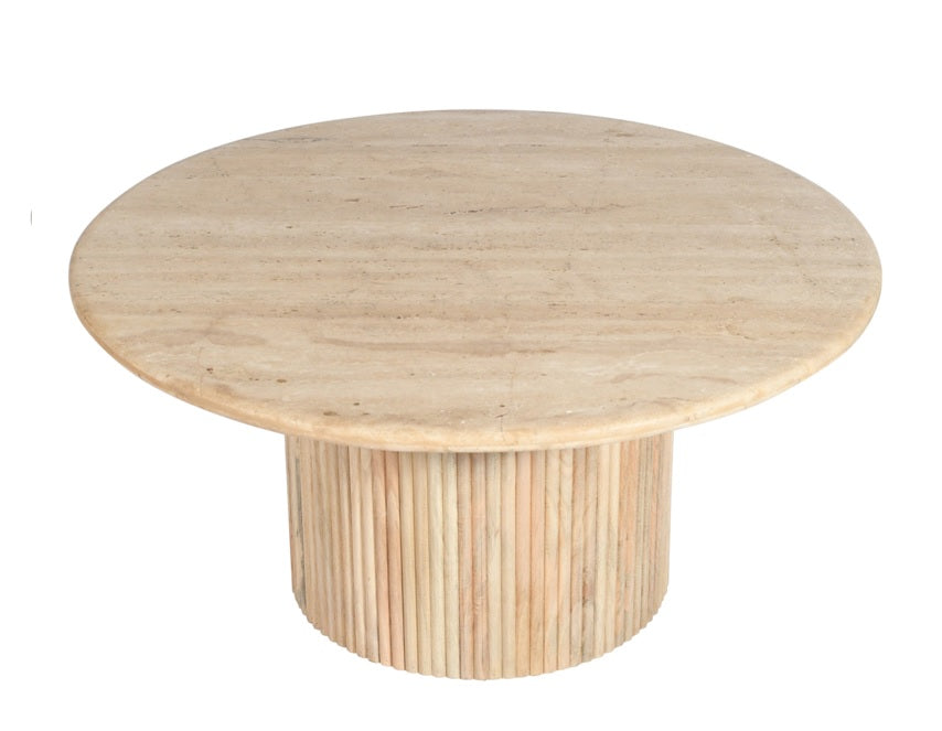 Mesa de centro redonda madera de mango Clare