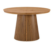 Mesa de comedor redonda extensible 120-160-200cm Ellan roble