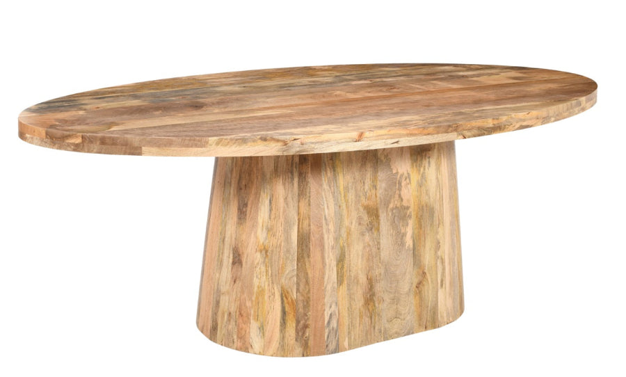 Mesa de comedor ovalada de madera de mango 220x110 Melisa