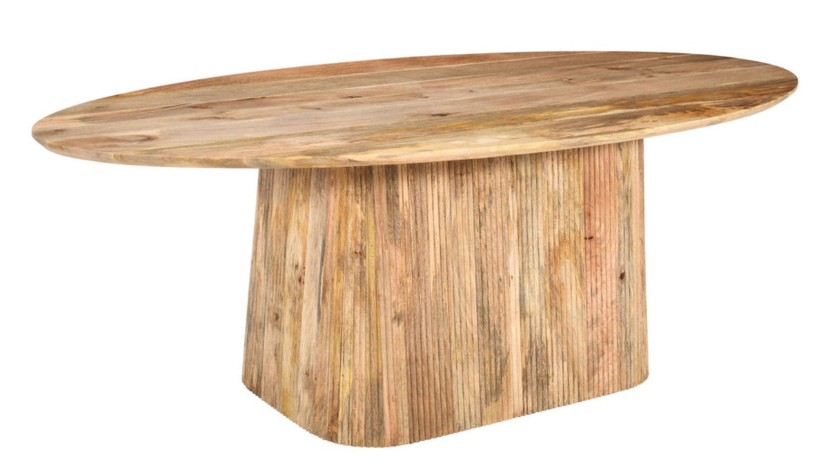 Mesa de comedor ovalada 200x100 madera mango Terry