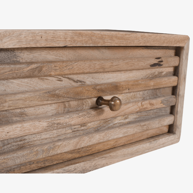 Mesilla de noche Arlet de madera de mango natural 45 cm - Vintahome