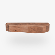 Mesilla flotante Nuba de madera maciza de acacia con cajón curvo 60 × 25 × 8 cm - Vintahome