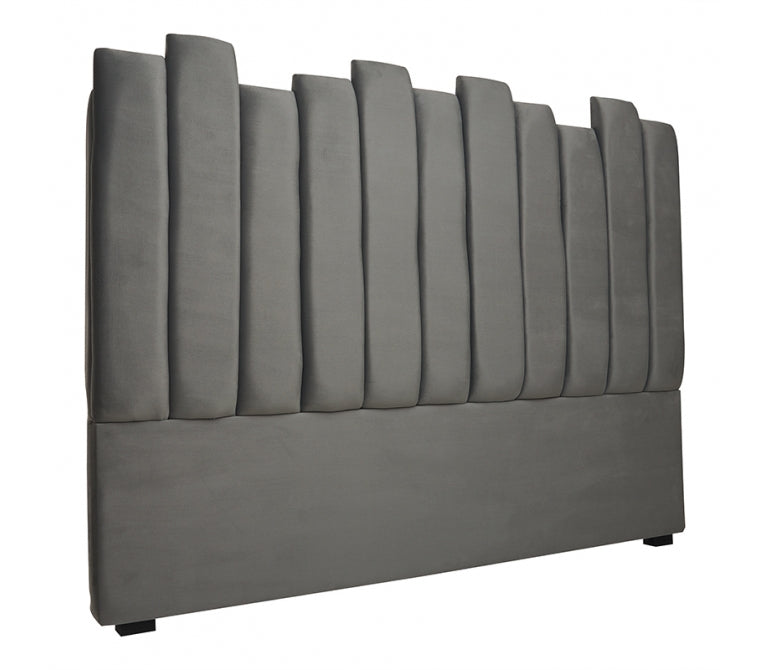 Cabecero de cama de terciopelo Vela gris