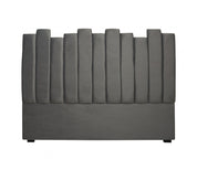 Cabecero de cama de terciopelo Vela gris
