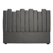 Cabecero de cama de terciopelo Vela gris