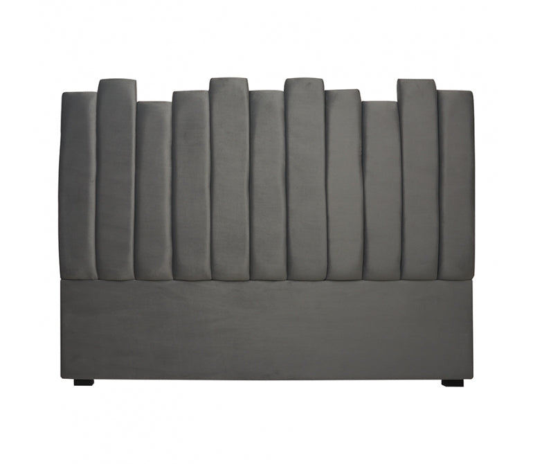 Cabecero de cama de terciopelo Vela gris