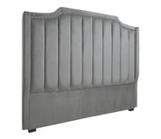 Cabecero de cama de terciopelo Brito gris