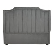 Cabecero de cama de terciopelo Monn gris