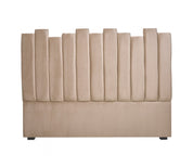 Cabecero de cama de terciopelo Vela beige