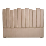 Cabecero de cama de terciopelo Vela beige