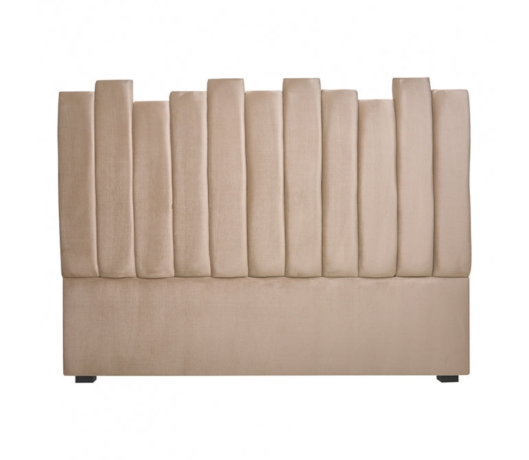 Cabecero de cama de terciopelo Vela beige