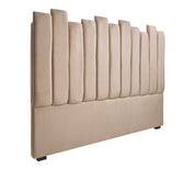 Cabecero de cama de terciopelo Vela beige