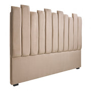 Cabecero de cama de terciopelo Vela beige