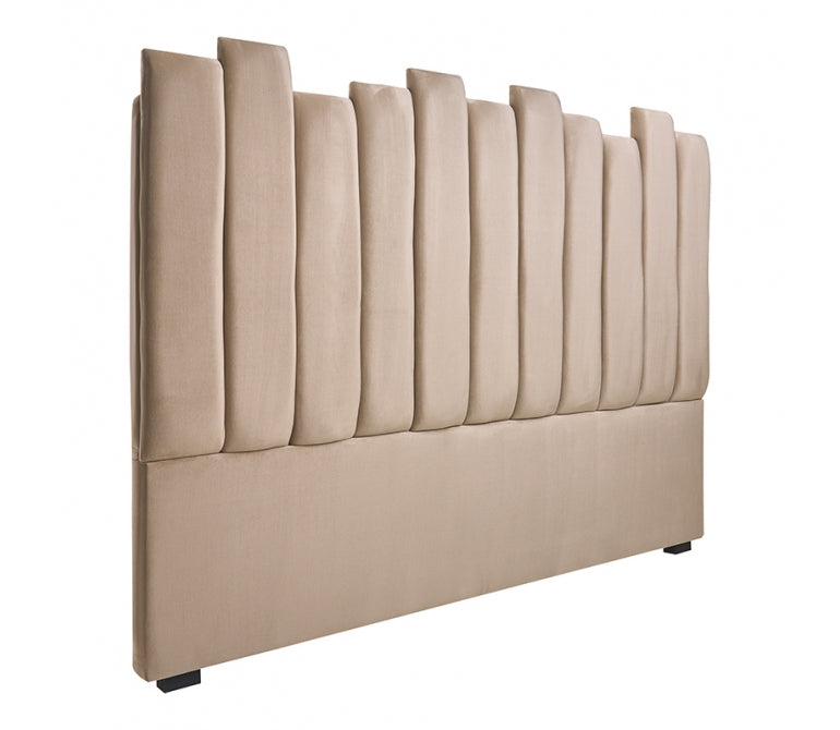 Cabecero de cama de terciopelo Vela beige