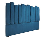 Cabecero de cama de terciopelo Vela azul