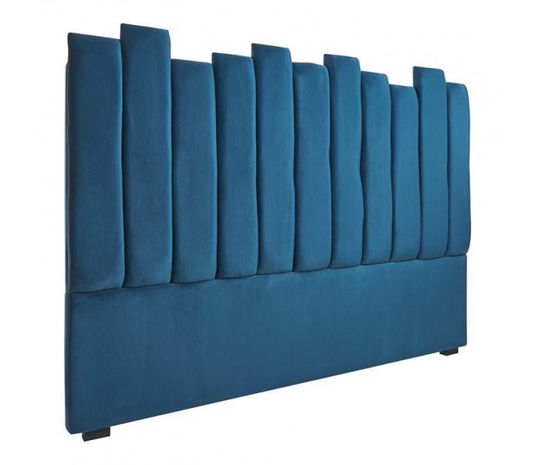Cabecero de cama de terciopelo Vela azul