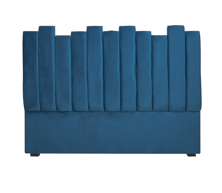 Cabecero de cama de terciopelo Vela azul