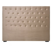Cabecero de cama de terciopelo Lor beige