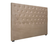 Cabecero de cama de terciopelo Lor beige