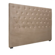 Cabecero de cama de terciopelo Lor beige