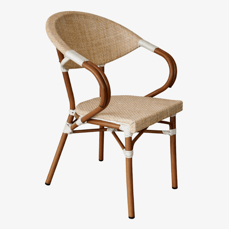 Silla Bistro París Montmartre Arena con Brazos - Vintahome