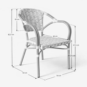 Silla Bistro Parisina Luxembourg con Brazos – Bamboo Look - Vintahome