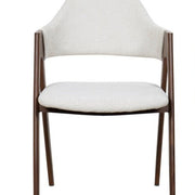 Silla de comedor con brazos nórdica Loira beige - Vintahome