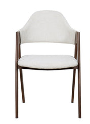 Silla de comedor con brazos nórdica Loira beige - Vintahome