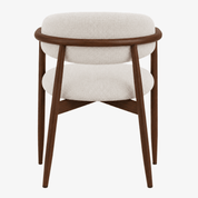 Silla de Comedor con Brazos Olimpo Tapizada en Madera de Nogal - Vintahome