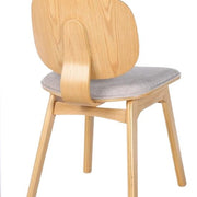 Silla de comedor de madera y tapizado Everly - Vintahome