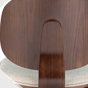 Silla de comedor de madera y tapizado Everly nogal - Vintahome