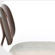 Silla de comedor de madera y tapizado Everly nogal - Vintahome