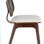 Silla de comedor de madera y tapizado Everly nogal - Vintahome