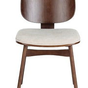 Silla de comedor de madera y tapizado Everly nogal - Vintahome