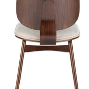 Silla de comedor de madera y tapizado Everly nogal - Vintahome