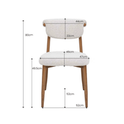 Silla de comedor escandinava Lagem natural - Vintahome